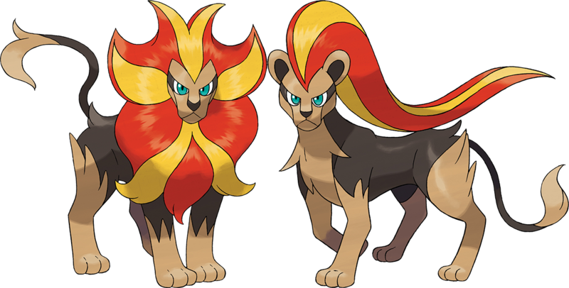 File:0668Pyroar Male and Female.png