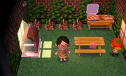 Animal Crossing: New Leaf - Welcome amiibo screenshot of Ketchup's house (interior)